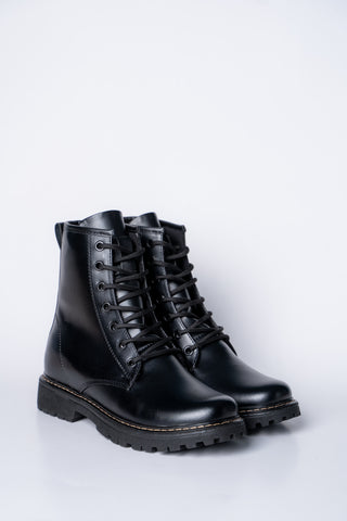 Low Combat Boots Negro All Black