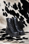 Combat Boots Puro Cuero Negro