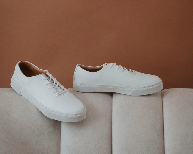Silver All White Puro Cuero para Hombre