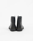 Combat Metal Black Puro Cuero Hilo Amarillo para Hombre