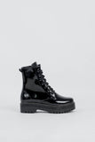 Combat Boots Charol Negro