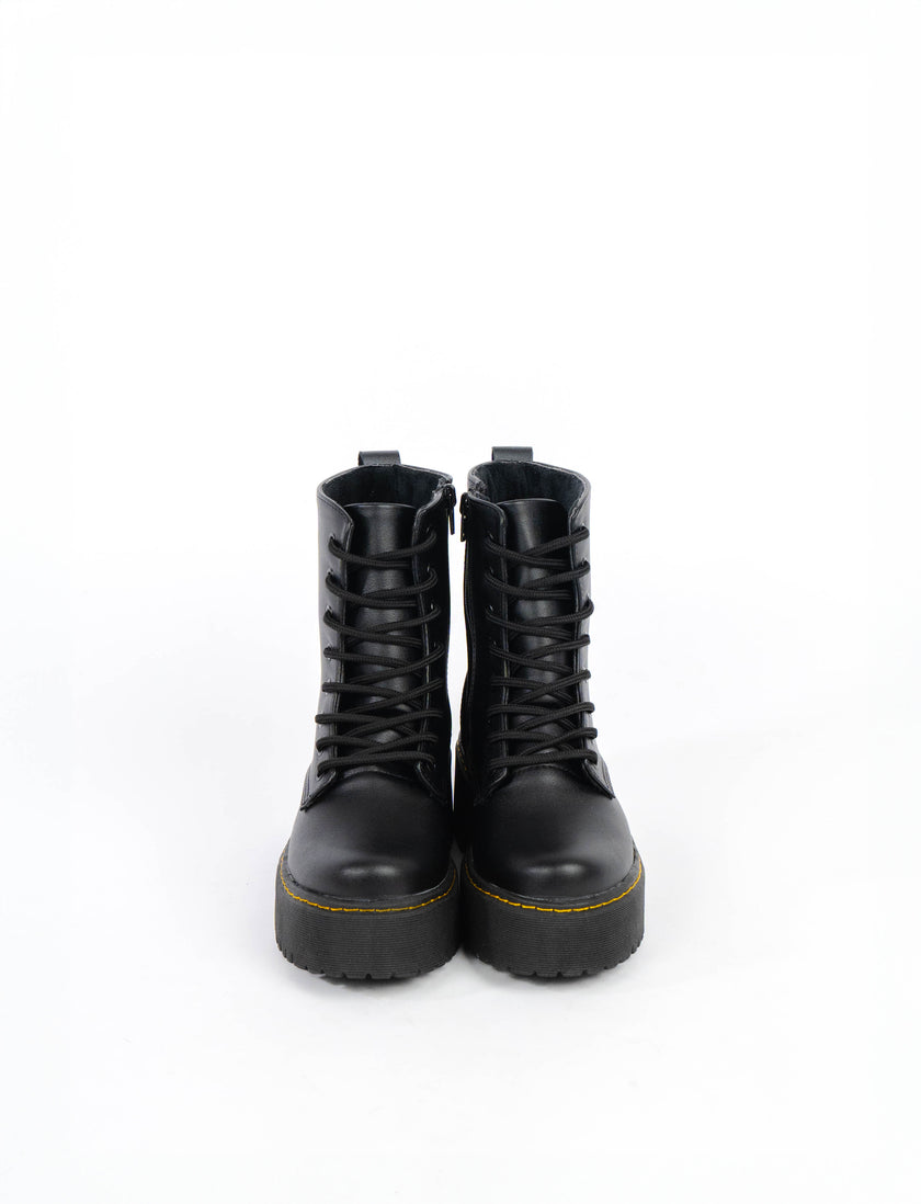 Jadon Boots Negro Hilo Amarillo