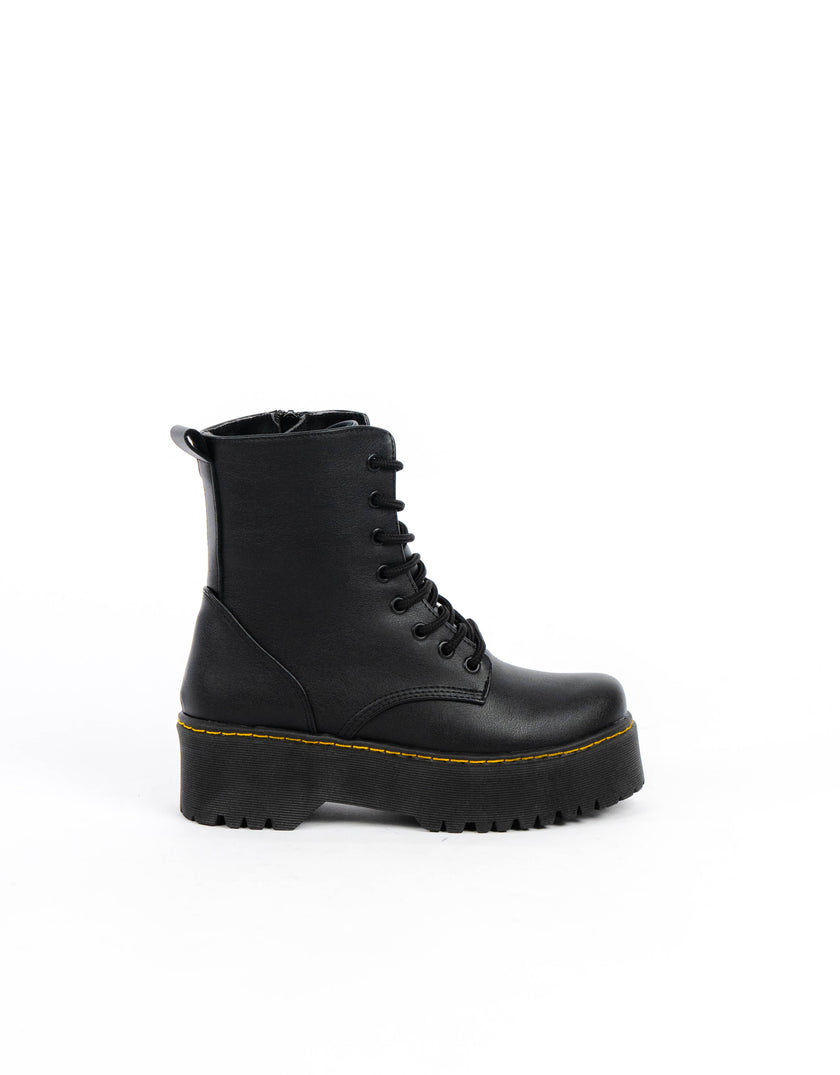 Jadon Boots Negro Hilo Amarillo
