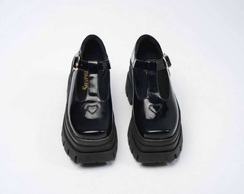 Casual School Charol Negro