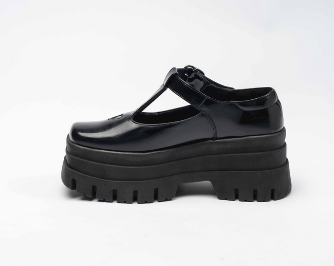 Casual School Charol Negro