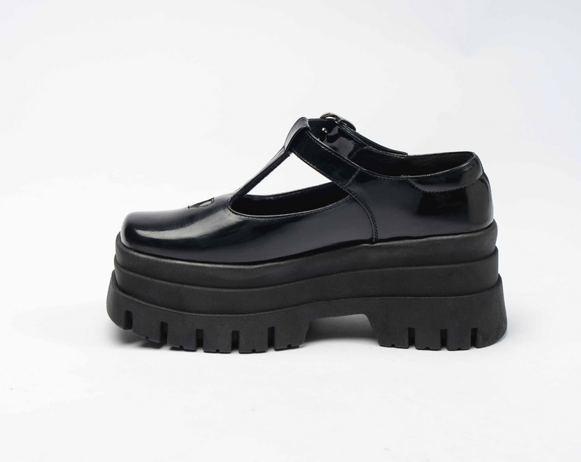 Casual School Charol Negro