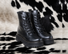 Combat Boots Puro Cuero Negro