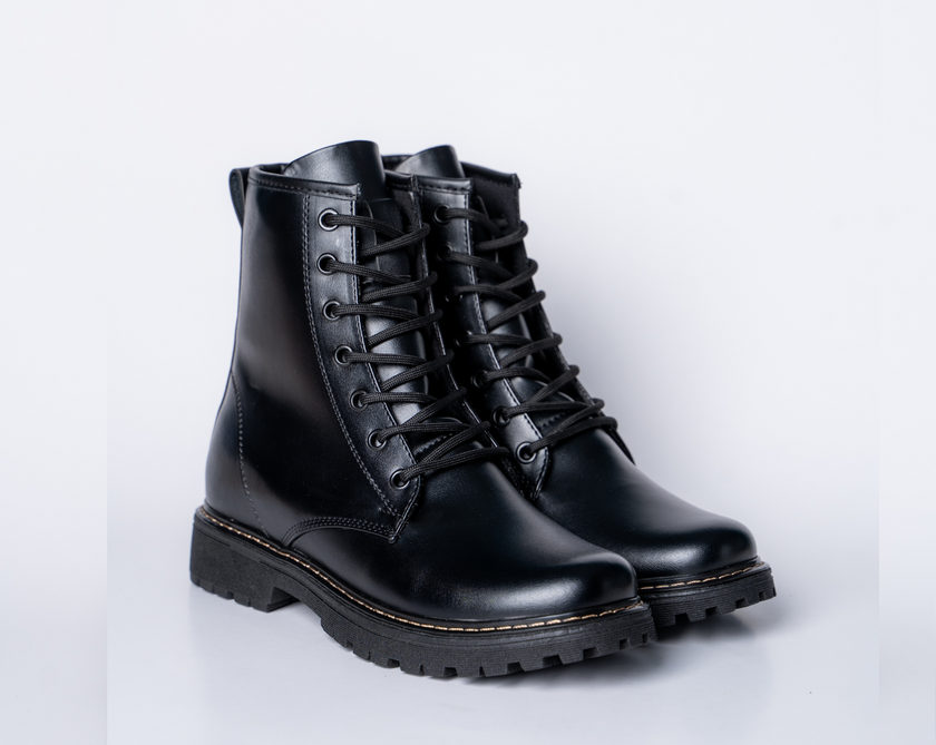 Low Combat Boots Negro All Black