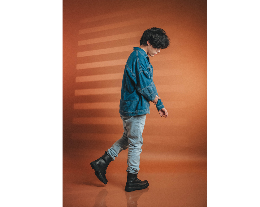 Combat Metal Black Puro Cuero Hilo Amarillo para Hombre