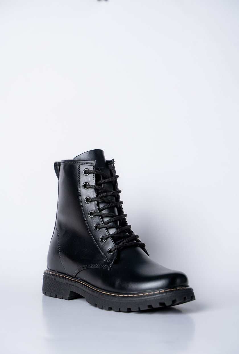 Low Combat Boots Negro All Black