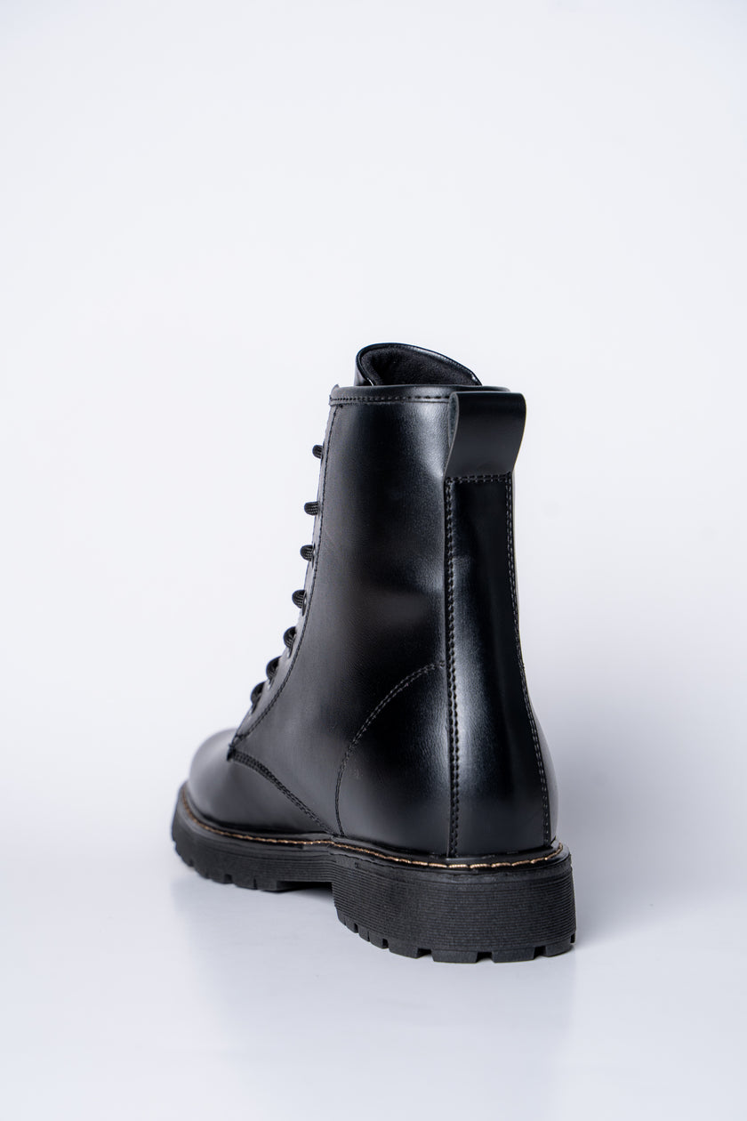 Low Combat Boots Negro All Black