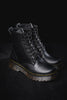 Combat Boots Puro Cuero Sahara Negro