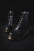 Combat Boots Puro Cuero Sahara Negro
