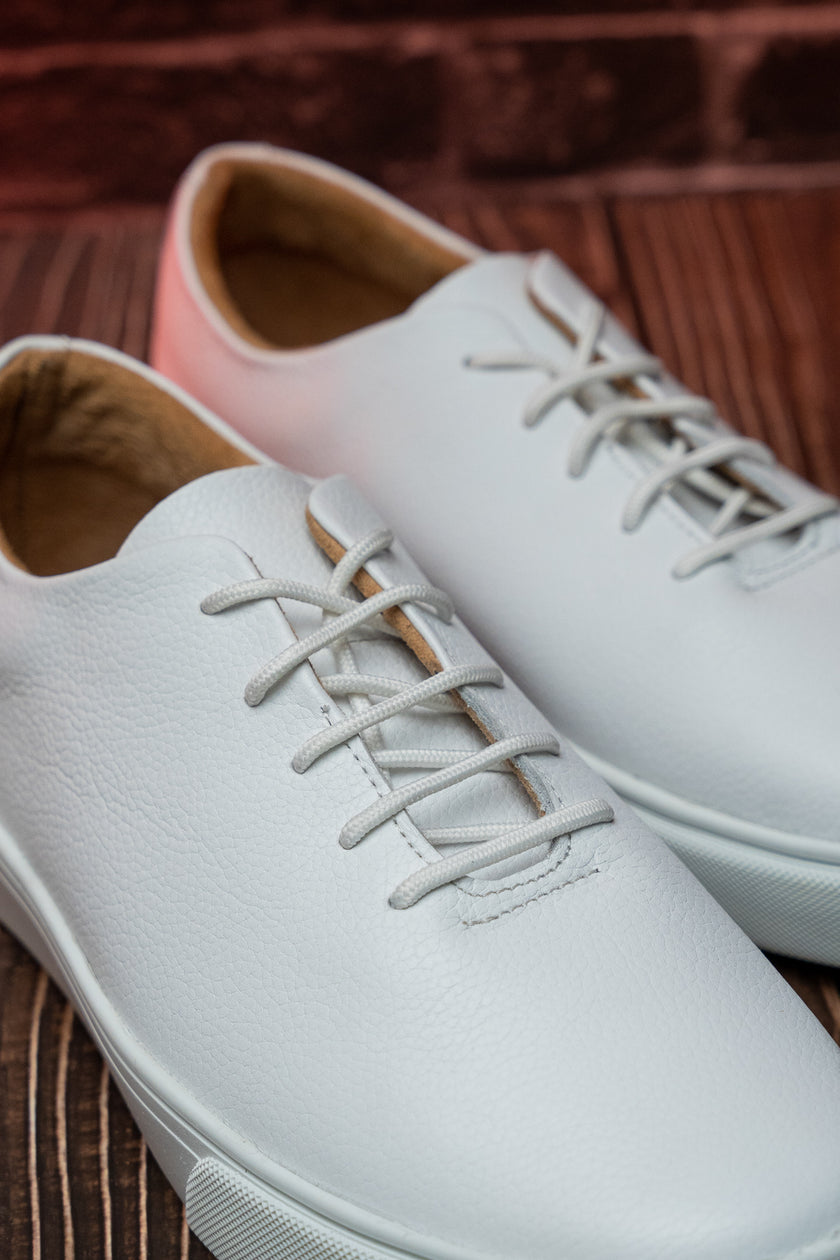 Silver All White Puro Cuero para Hombre