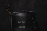 Combat Metal Black Puro Cuero Hilo Amarillo para Hombre