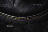 Combat Metal Black Puro Cuero Hilo Amarillo para Hombre