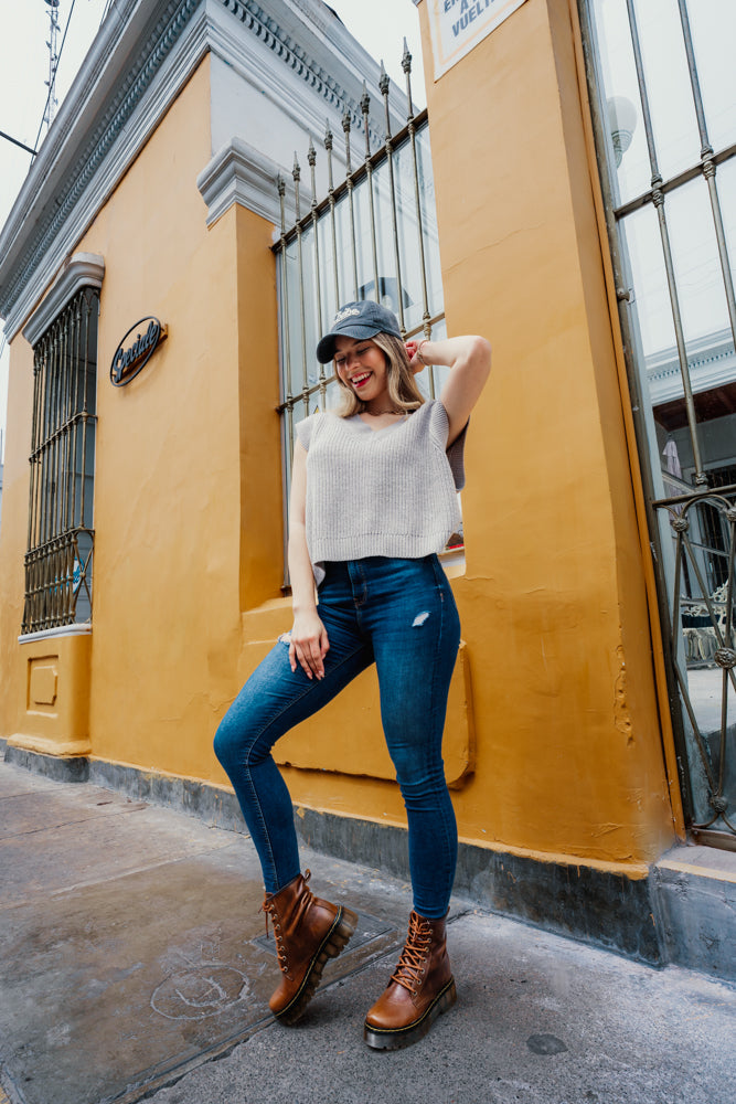 Combat Boots Puro Cuero Retro Camel Martens (Solo un 36)